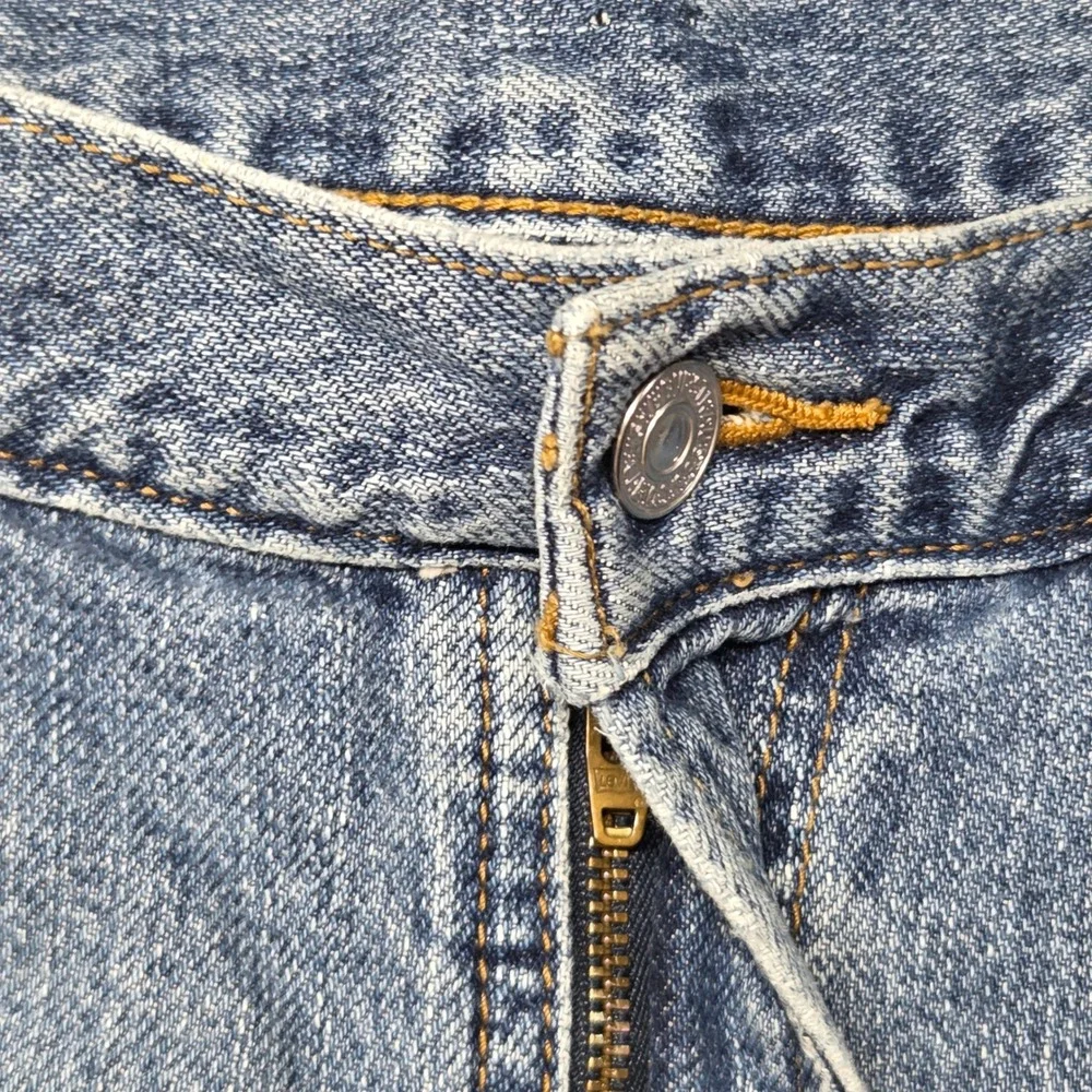 Levis 505 Regular Fit Denim Shorts Mens 36 Blue Medium Wash Cotton 505-0275